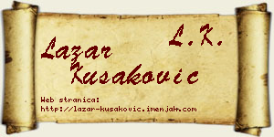 Lazar Kušaković vizit kartica